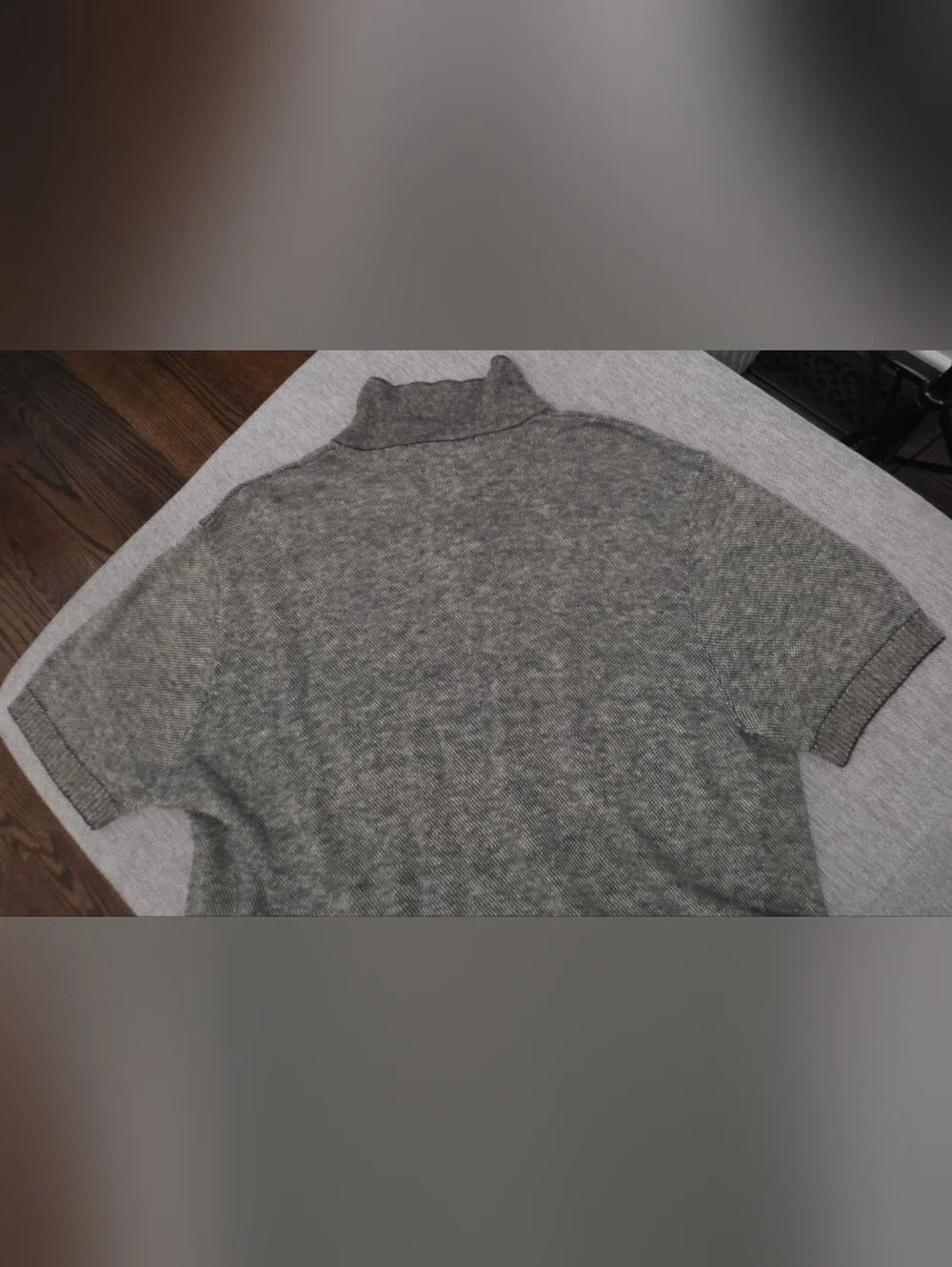 Polo by Ralph Lauren Heathered Gray Linen Knit Short-Sleeve Polo Sz XL